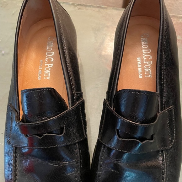 Carlo Ponty Black Leather Milan Style Loafers Made in Portugal Women's Size 39 - Picture 8 of 8